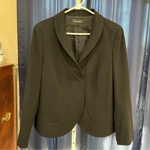 Bluesuits designer boutique high end brnd black pea coat, style blazer size 12/L